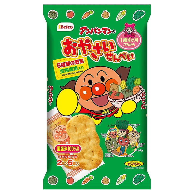 Befco Anpanman Vegetable Rice Cracker栗山米果面包超人蔬菜仙贝 2pcx6 16mon+