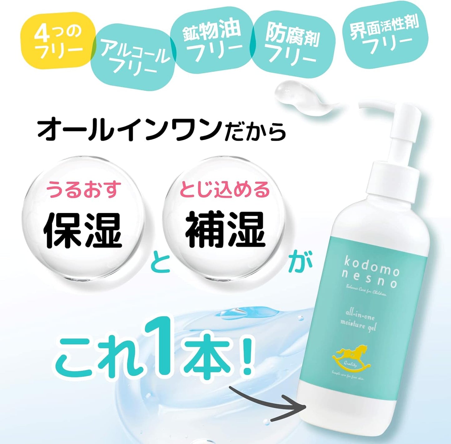 Kodomo Nesno All-in-one Moisture Gel/Kodomo Nesno小木马全能保湿乳 0month+ 250g