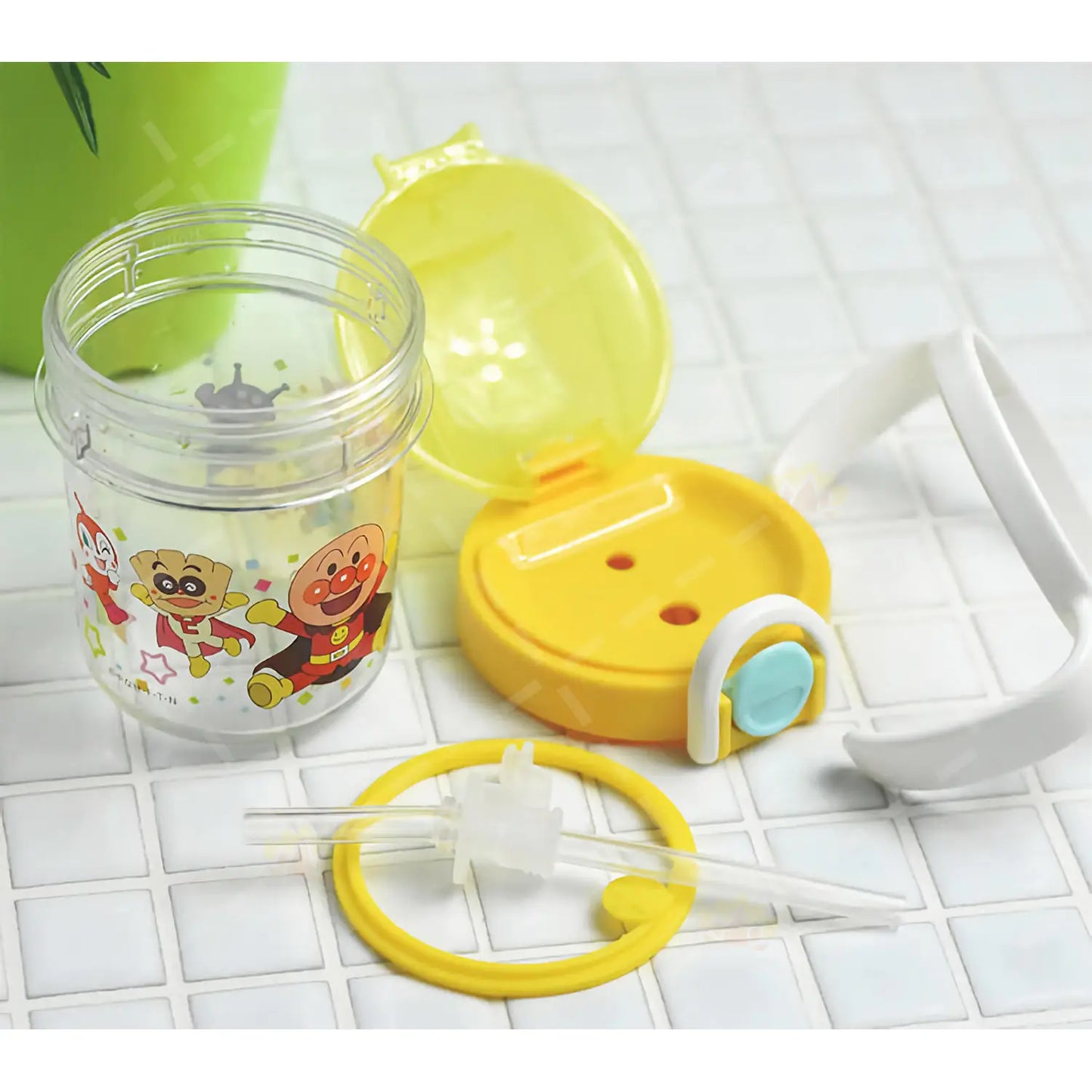 LEC Anpanman Clear Straw Mug/LEC面包超人超轻透双耳吸管杯 200ml