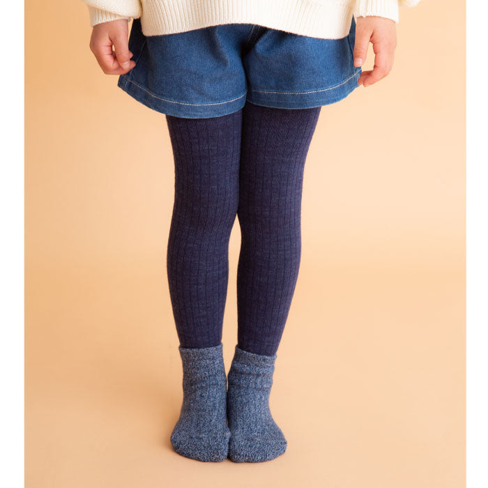 Stample Baby Cotton Leggings-Navy/Stample棉绒宝宝连裤袜 深蓝色 M 115-125cm 4-6yrs