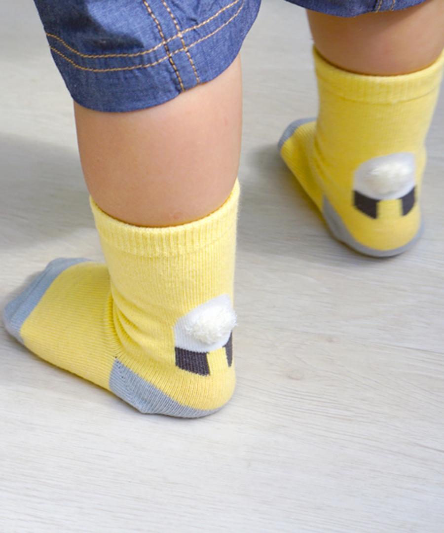 Stample Bushy Tail Baby Crew Socks Boys 3Pairs/Stample毛茸茸小动物尾巴宝宝袜 男宝款 3双装 11-13cm 0-1yr