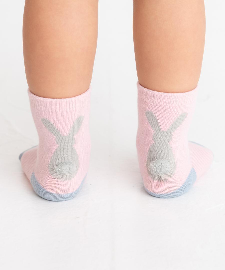 Stample Bushy Tail Baby Crew Socks Girls 3Pairs/Stample毛茸茸小动物尾巴宝宝袜 女宝款 3双装 11-13cm 0-1yr