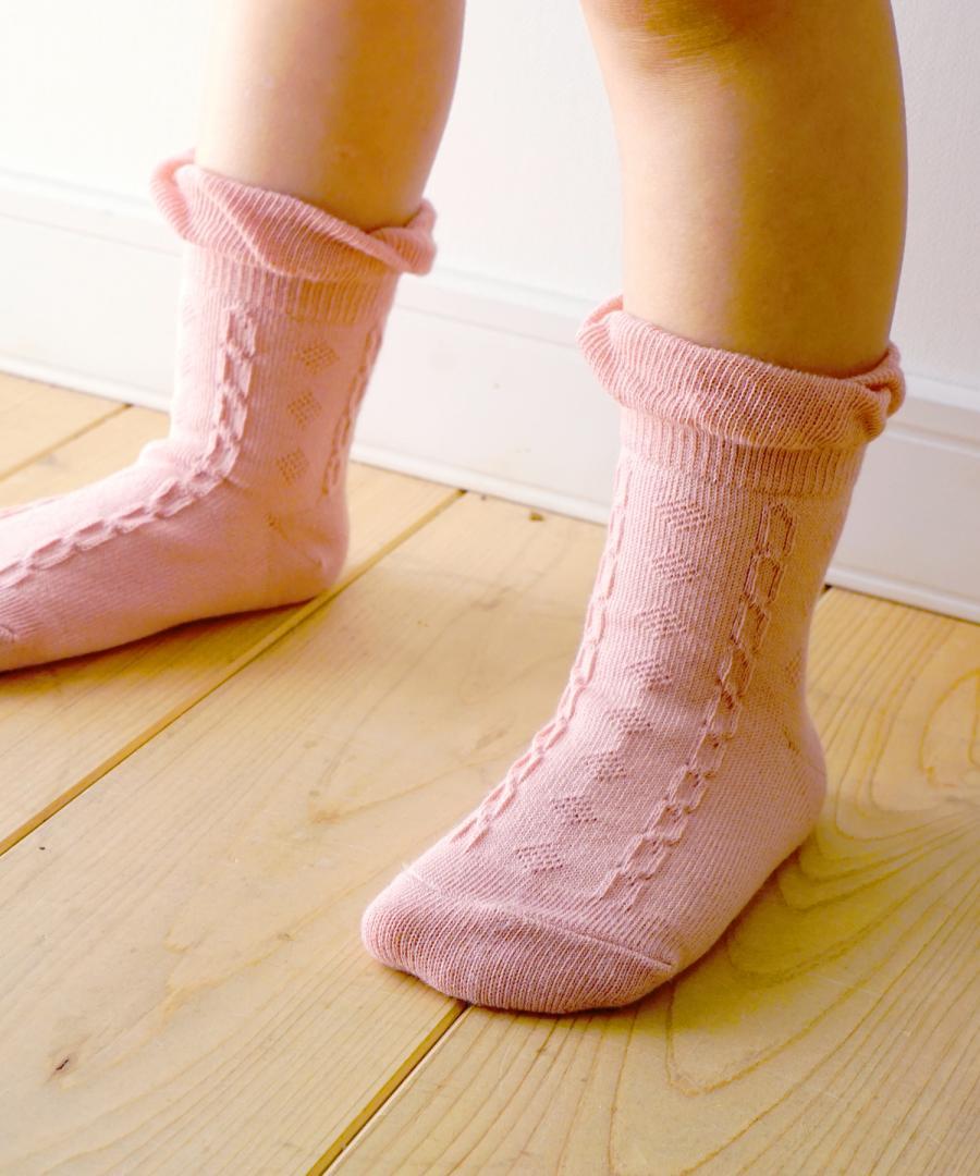 Stample Cable Frill Baby Crew Socks 3Pairs/Stample编线花纹宝宝袜 3双装 11-13cm 0-1yr