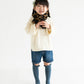 Stample Frill High Socks White&Navy 2Pairs/Stample荷叶边儿童及膝长袜 白色&墨蓝色 2双装 13-18cm 1-6yrs