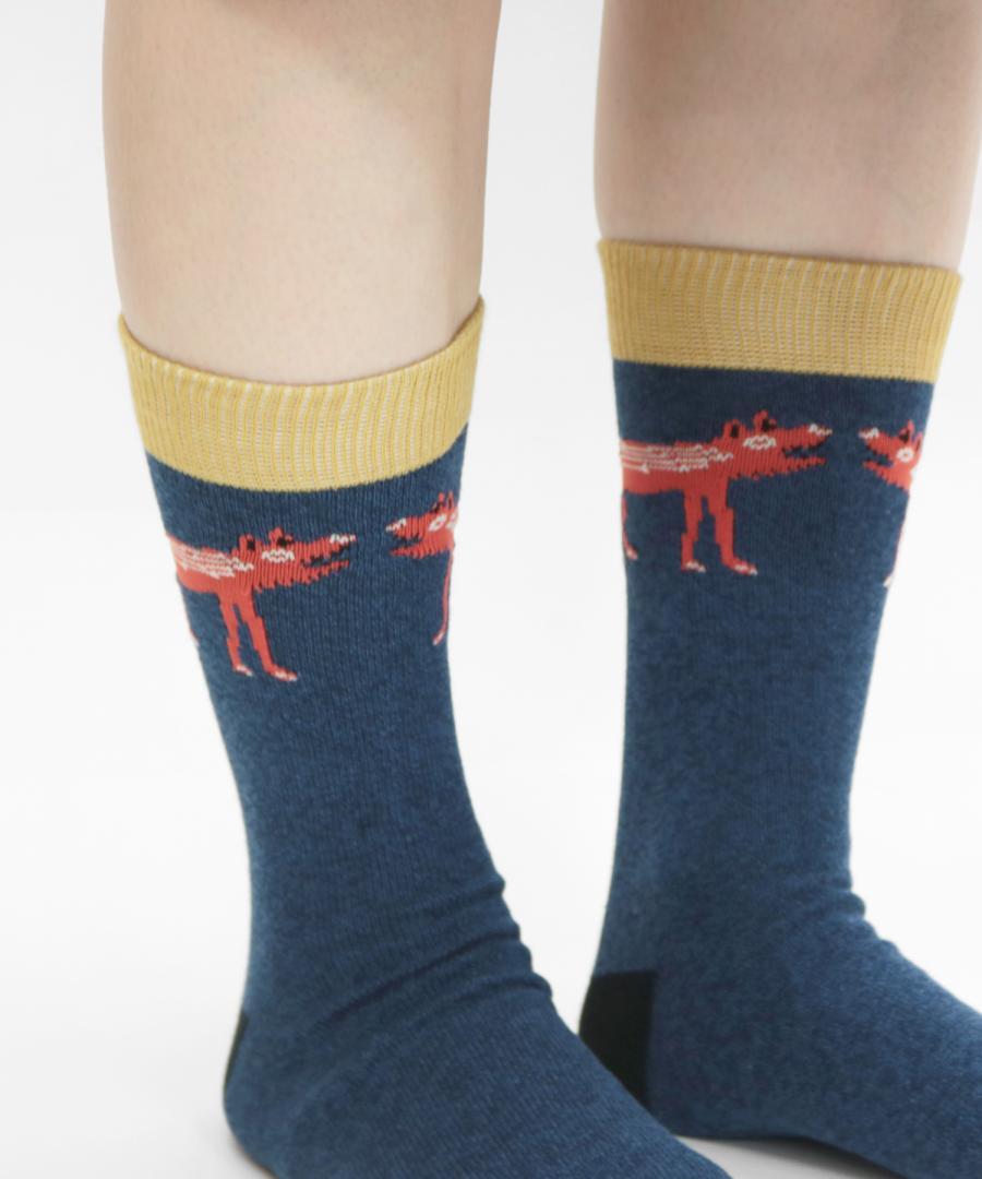 Stample Hachiawase Animal Crew Socks 3Pairs/Stample小动物伙伴儿童长袜 3双装 16-21cm 4-9yrs