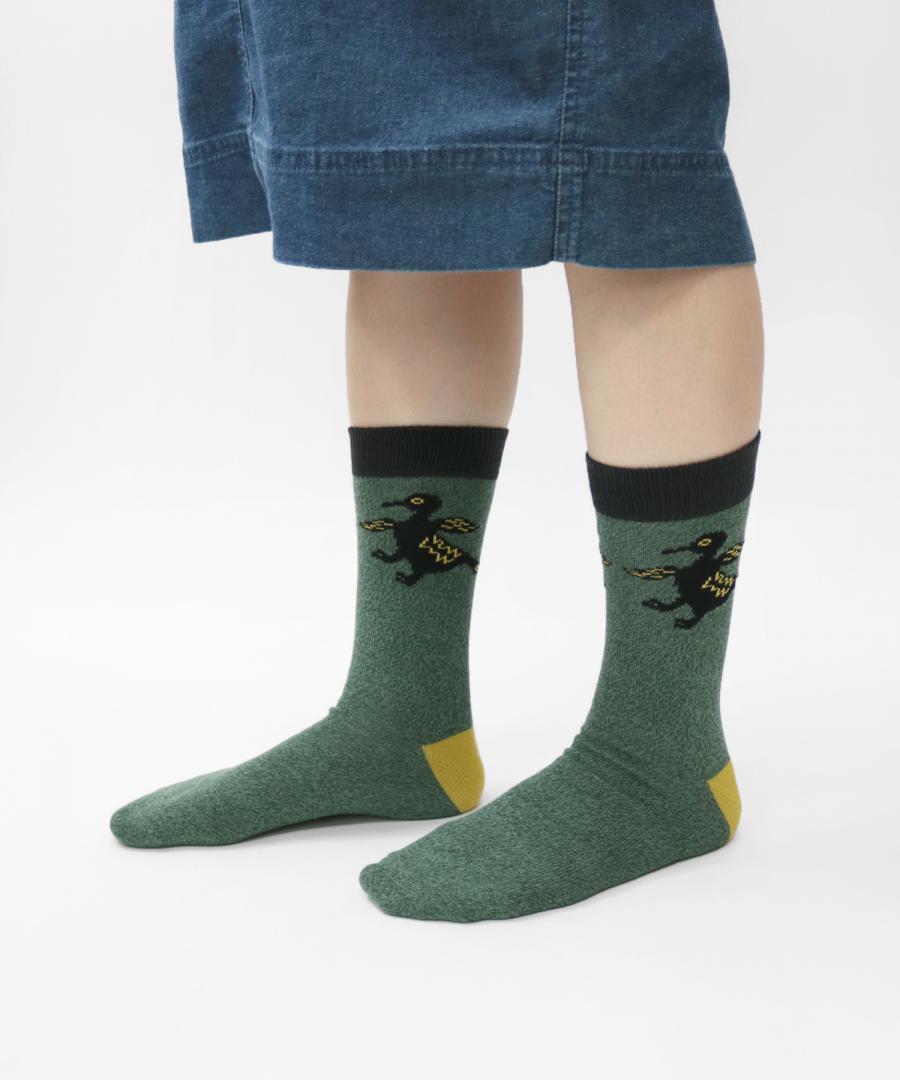 Stample Hachiawase Animal Crew Socks 3Pairs/Stample小动物伙伴儿童长袜 3双装 16-21cm 4-9yrs