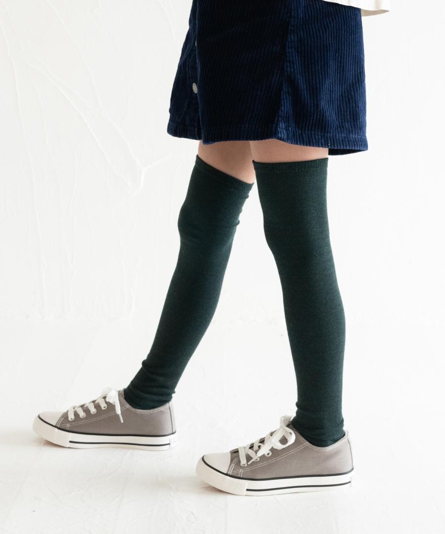 Stample Inner Cotton Knee High Socks Navy&Black/Stample经典过膝儿童长筒袜 深蓝色&黑色 16-21cm 4-9yrs