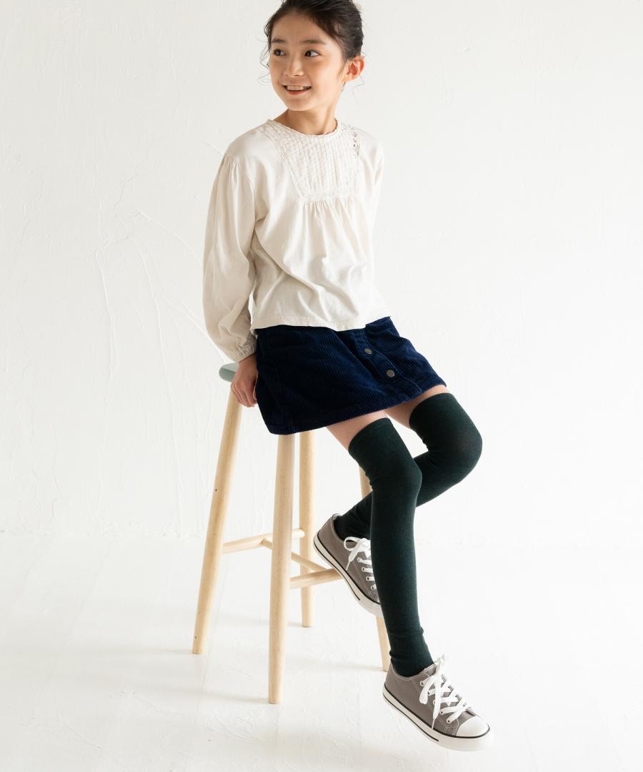 Stample Inner Cotton Knee High Socks Navy&Black/Stample经典过膝儿童长筒袜 深蓝色&黑色 16-21cm 4-9yrs