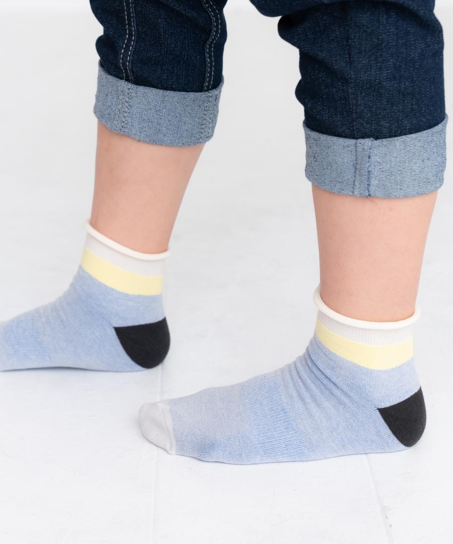 Stample Layer Color Ankle Socks 3Pairs/Stample叠色儿童脚踝袜 3双装 16-18cm 4-6yrs