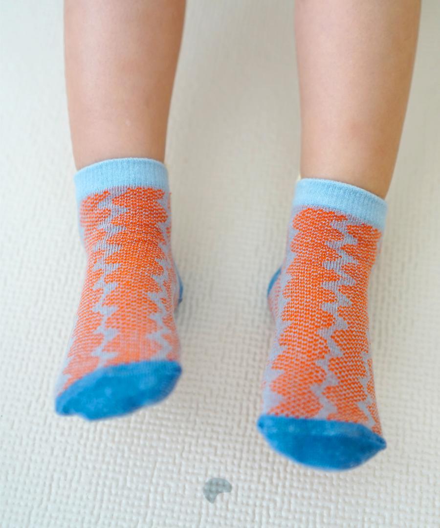 Stample Light Mesh Baby Ankle Socks-Boy Color 3Pairs/Stample网格织纹宝宝脚踝袜 调皮色 3双装 11-13cm 0-1yr