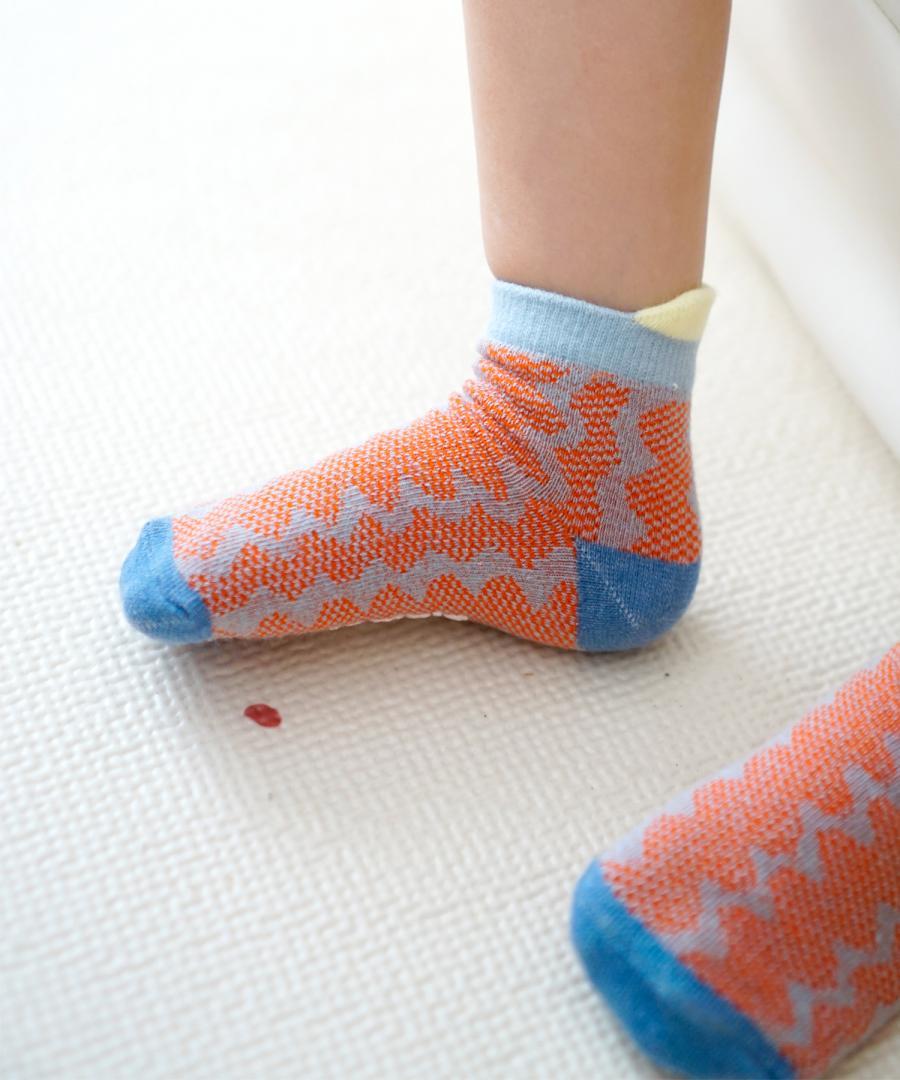 Stample Light Mesh Baby Ankle Socks-Boy Color 3Pairs/Stample网格织纹宝宝脚踝袜 调皮色 3双装 11-13cm 0-1yr