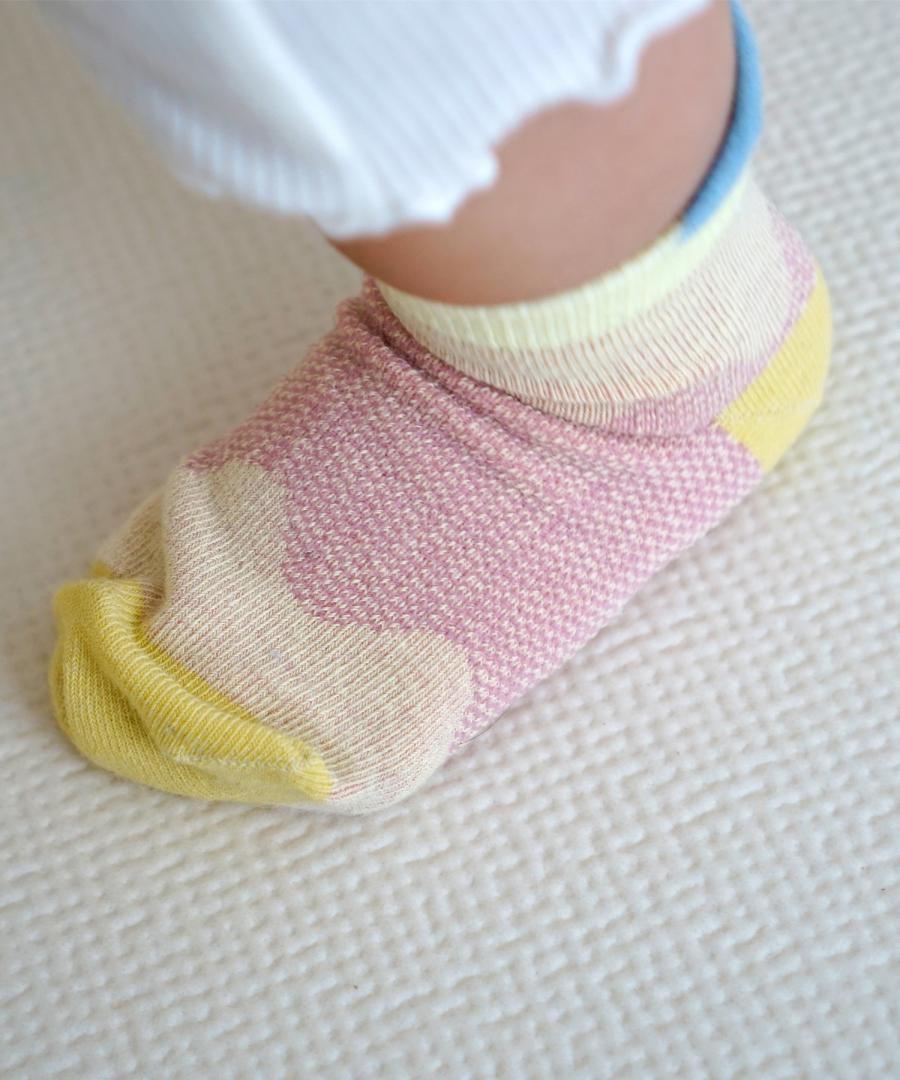 Stample Light Mesh Baby Ankle Socks-Girl Color 3Pairs/Stample网格织纹宝宝脚踝袜 温柔色 3双装 11-13cm 0-1yr