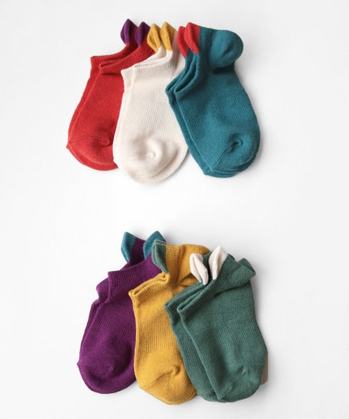 Stample Point Color Low-cut Socks-ColorA 3Pairs/Stample多彩低帮袜 A款色 3双装 16-18cm 4-6yrs