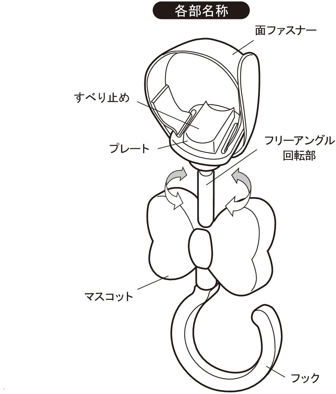 Disney Car&Stroller Hook迪士尼汽车婴儿车两用多功能挂钩 米妮蝴蝶结